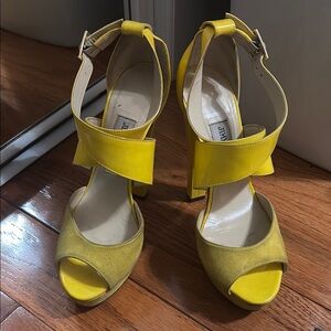 Jimmy Choo Yellow High-Heeled Sandals